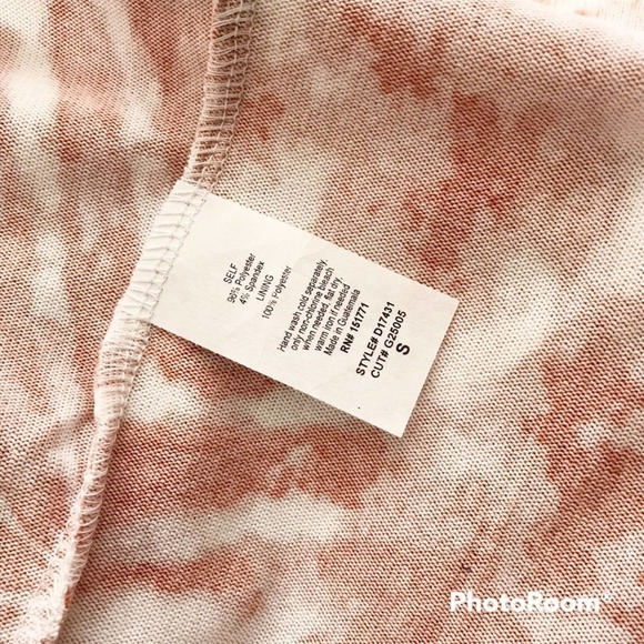 Gilli red orange and white tie dye splatter print midi dress size S NWT - Picture 3 of 4